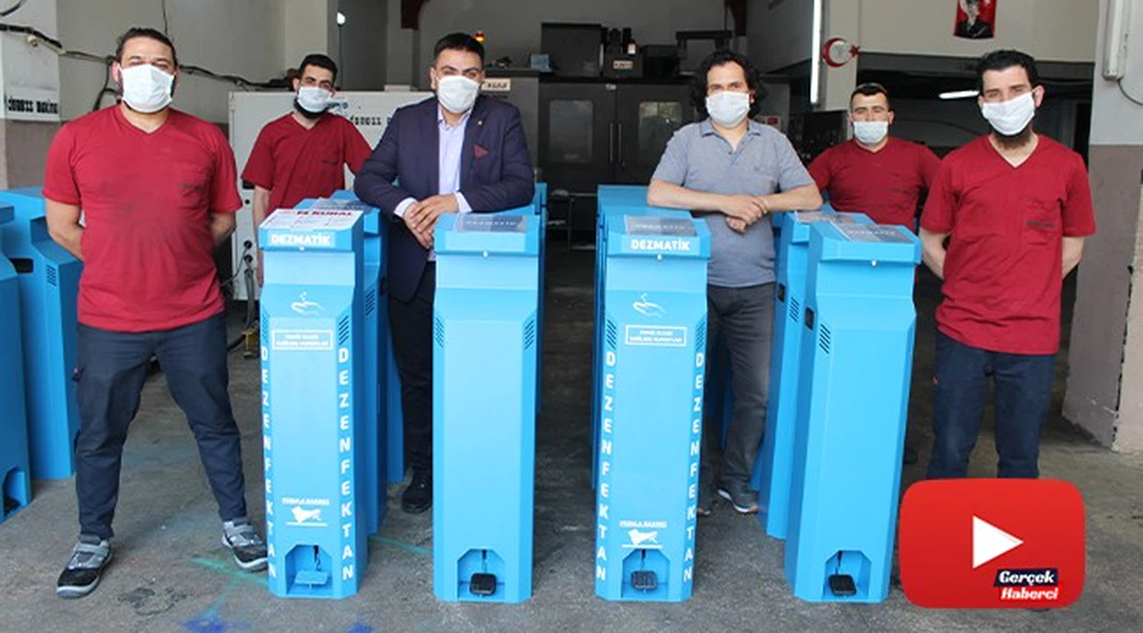Dünya ülkeleri Kocaeli’de üretilen temassız dezenfektan makinesi için sıraya girdi