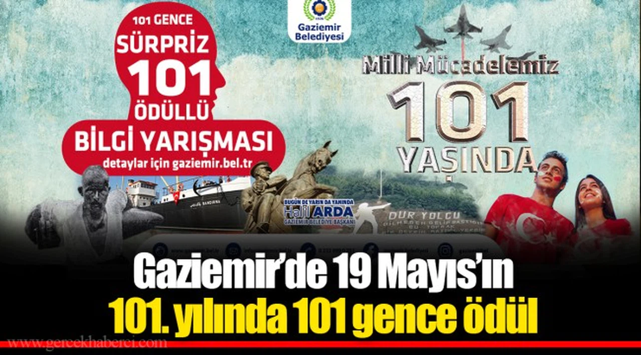 Gaziemir’de 19 Mayıs’ın 101. yılında 101 gence ödül