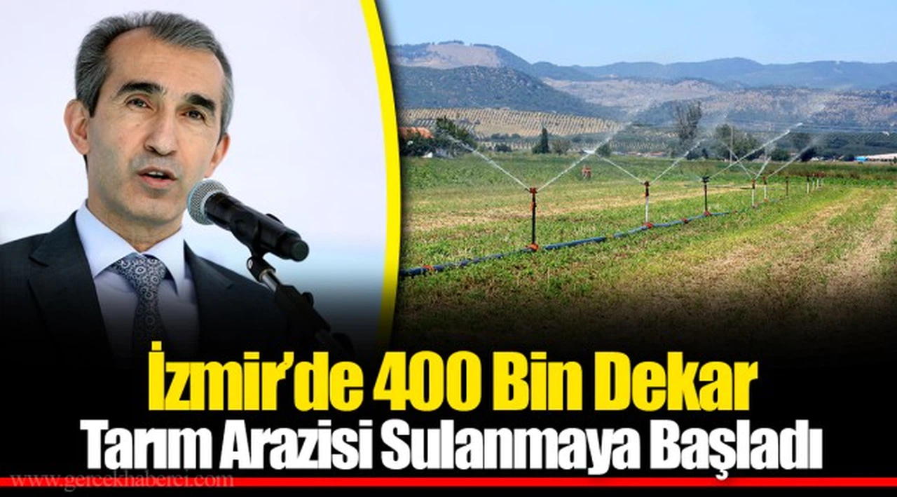 İzmir'de 400 Bin Dekar Tarım Arazisi Sulanmaya Başladı