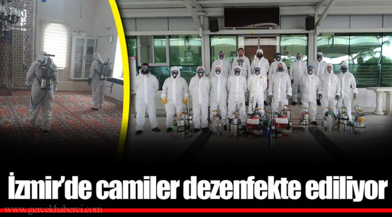 İzmir’de camiler dezenfekte ediliyor