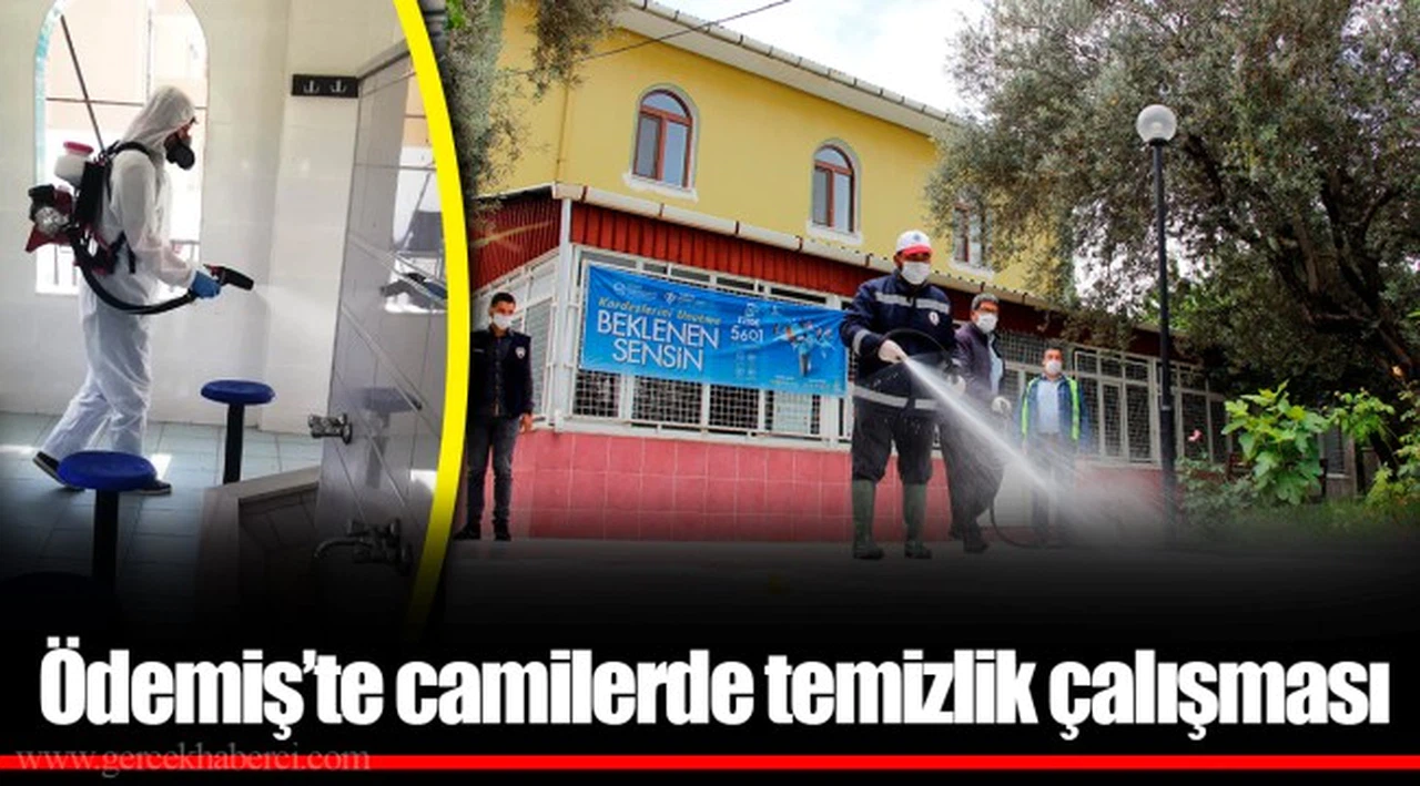 Ödemiş’te camilerde temizlik çalışması