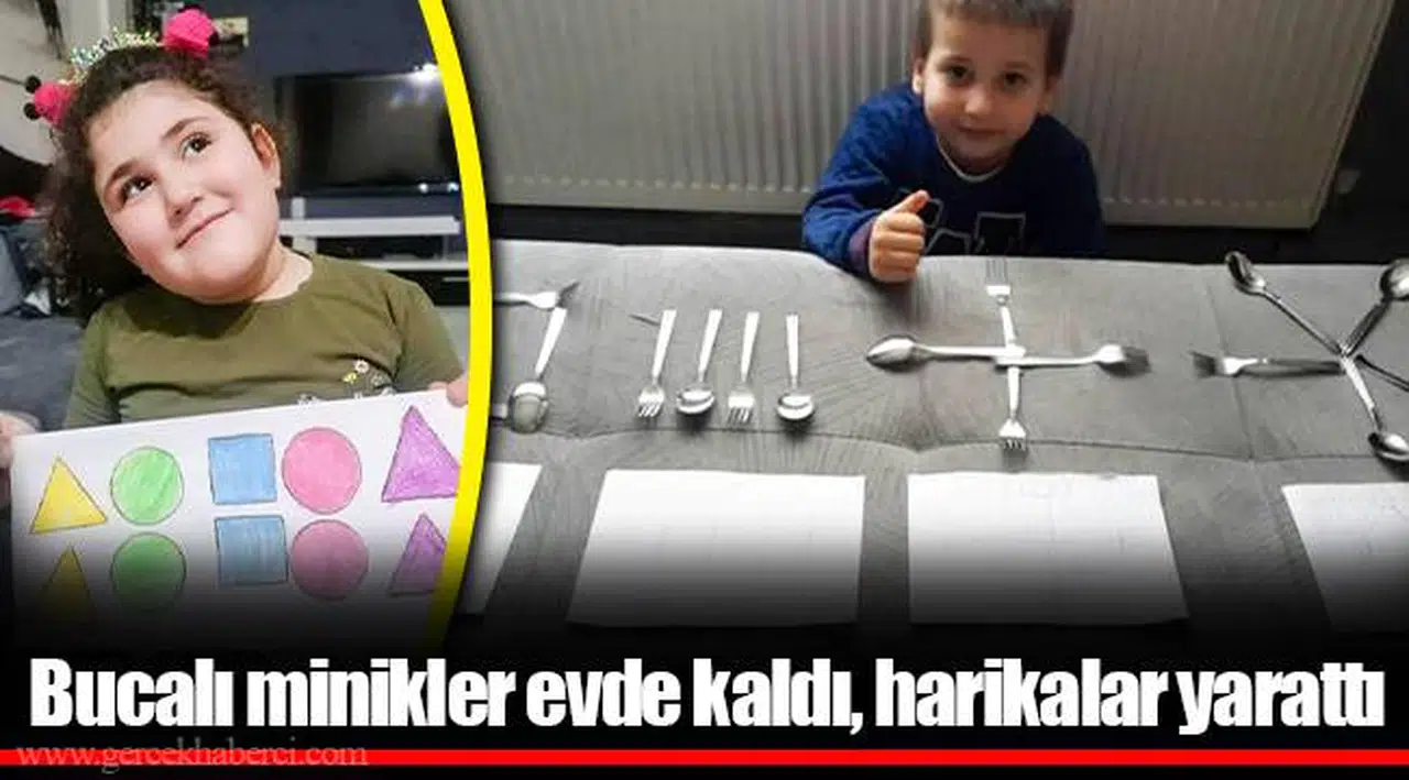  Bucalı minikler evde kaldı, harikalar yarattı 