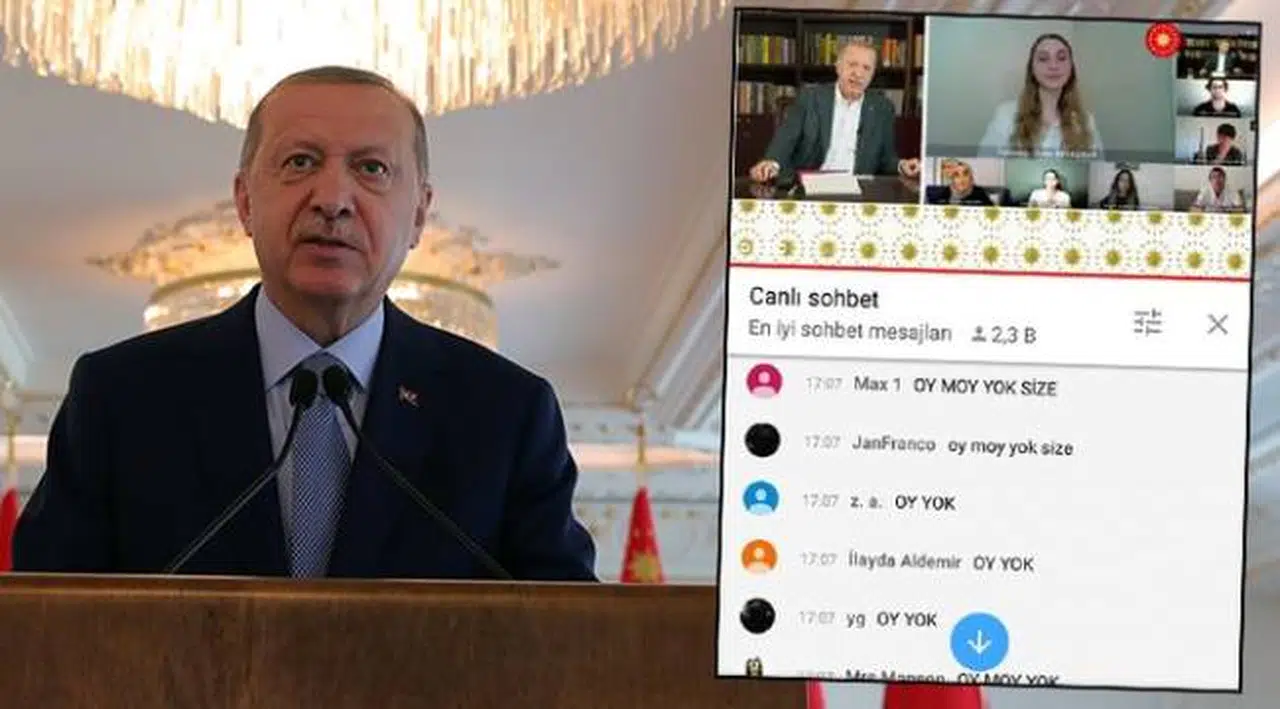 Erdoğan'ın YKS'ye girecek adaylarla yaptığı canlı yayına öğrencilerden yorum yağıyor