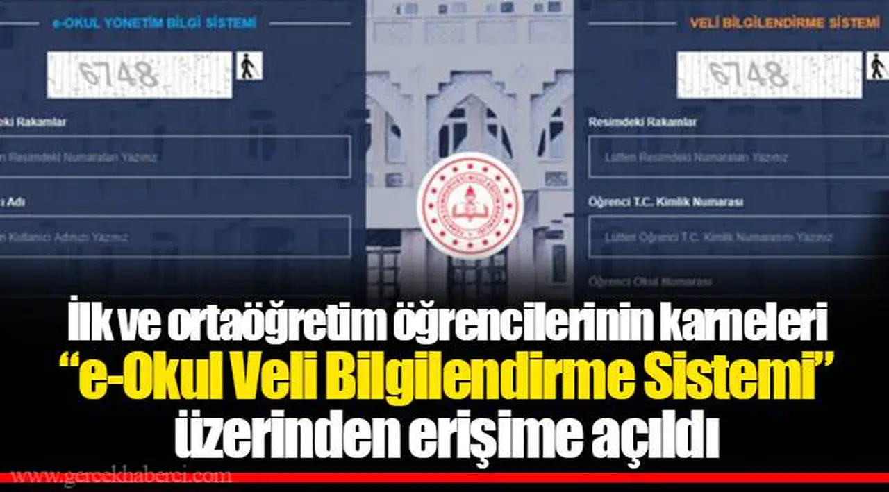 İlk ve ortaöğretim öğrencilerinin karneleri “e-Okul Veli Bilgilendirme Sistemi” üzerinden erişime açıldı
