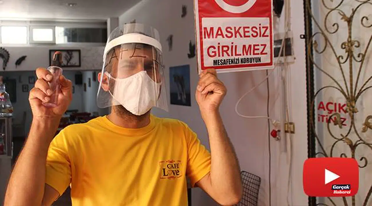 “Korona beni bulsun” diyen vatandaş, artık maske ve siperlikle dolaşıyor