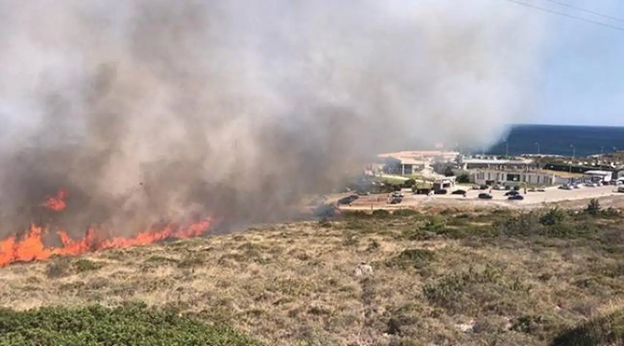 Alaçatı'daki yangın tatilcilere korku dolu anlar yaşattı