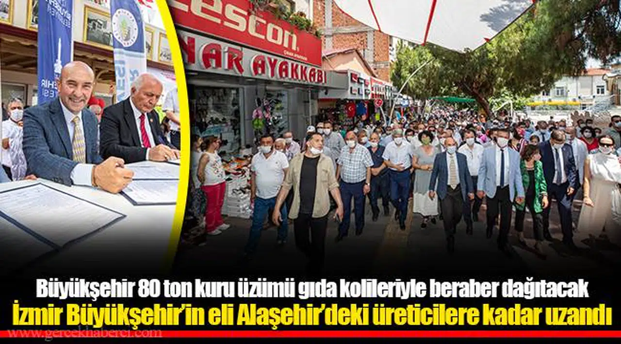 Büyükşehir 80 ton kuru üzümü gıda kolileriyle beraber dağıtacak