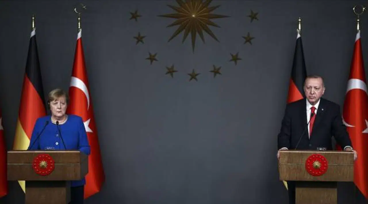 Cumhurbaşkanı Erdoğan, Almanya Başbakanı Merkel ile görüştü