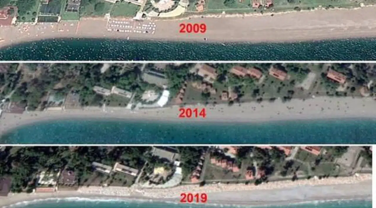 Konyaaltı Sahili 60 yılda 35 metre eridi, bir havluluk yer kaldı
