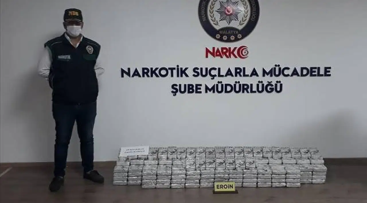 Malatya'da 195 kilogram eroin ele geçirildi