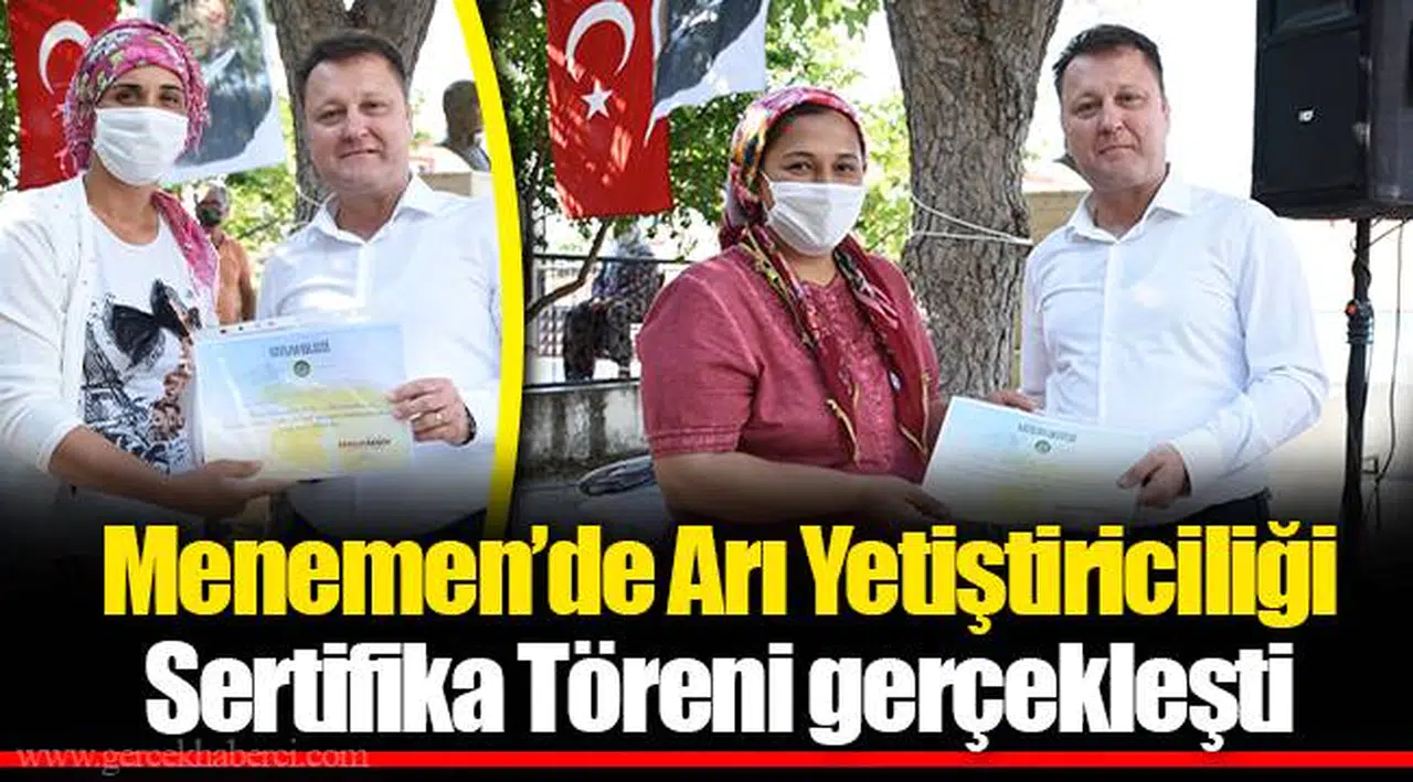 Menemen’de Arı Yetiştiriciliği Sertifika Töreni gerçekleşti