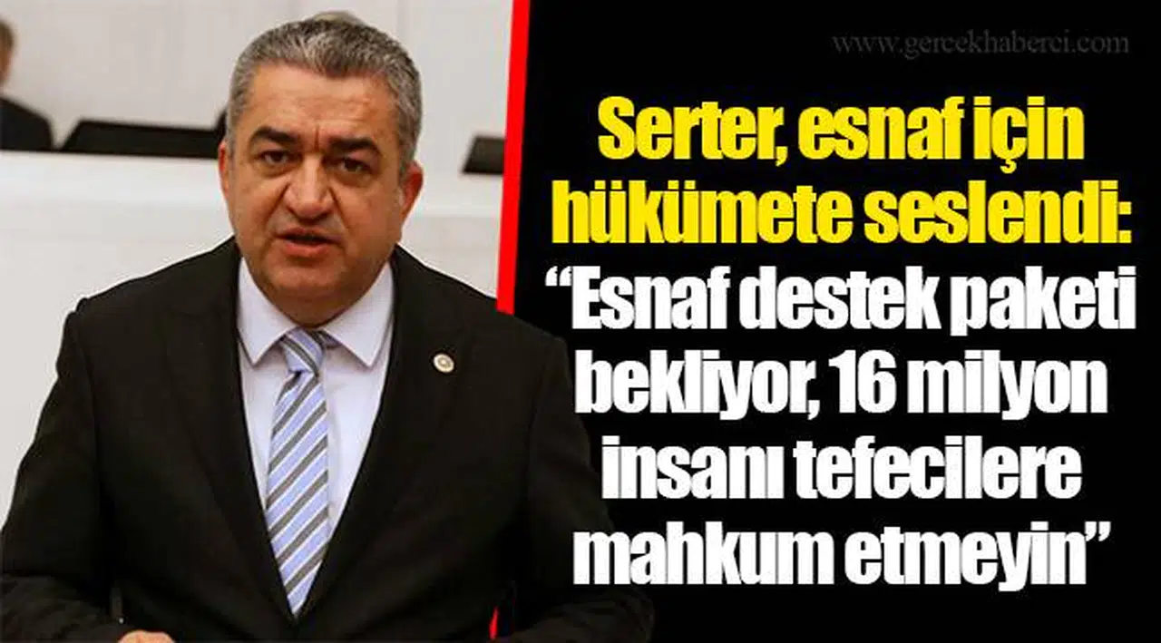Serter, esnaf için hükümete seslendi