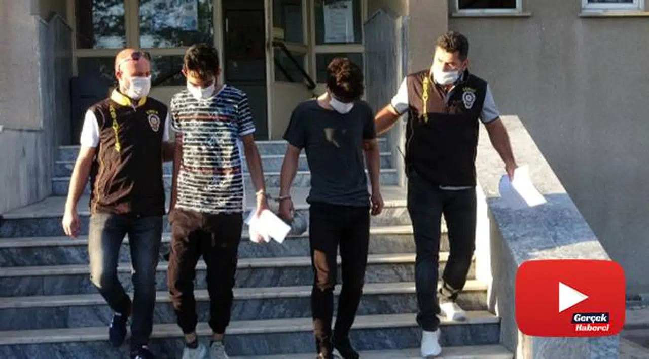 Akrobat hırsızlar önce kameraya sonra polise yakalandı