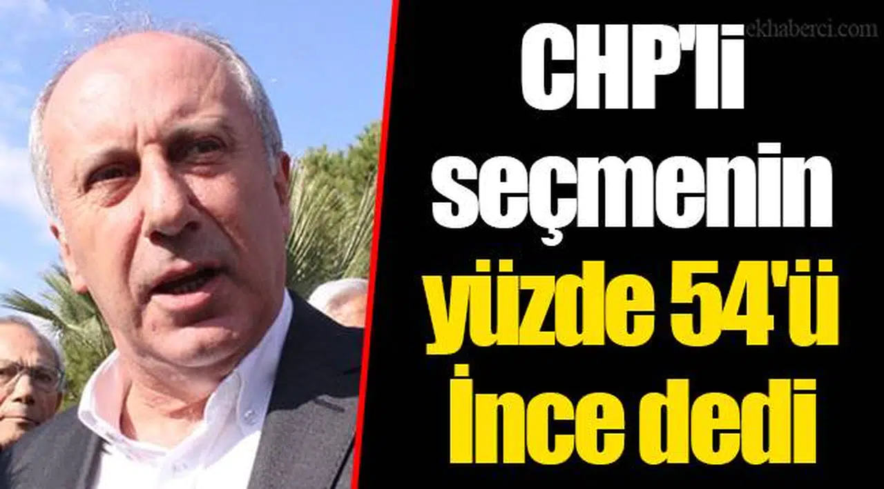 CHP'li seçmenin yüzde 54'ü İnce dedi