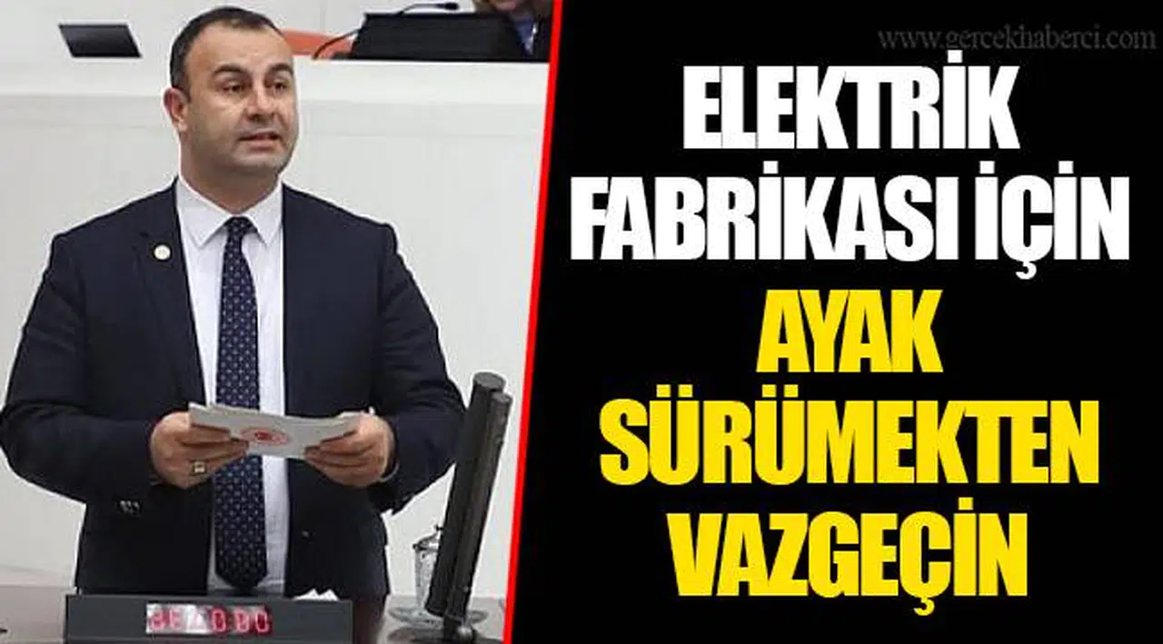 ELEKTRİK FABRİKASI İÇİN AYAK SÜRÜMEKTEN VAZGEÇİN