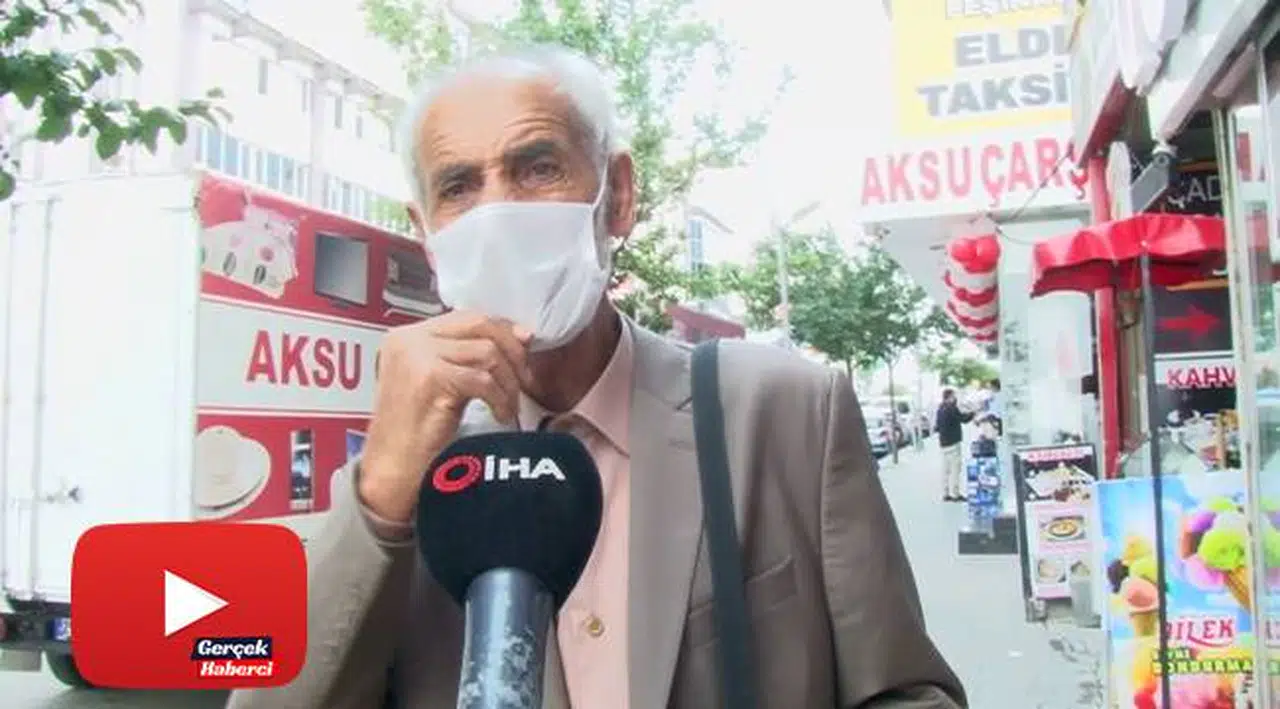 80 yaşındaki dede maske takmayan vatandaşlara tepki gösterdi