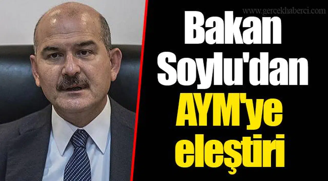 Bakan Soylu'dan AYM'ye eleştiri