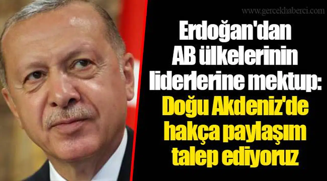 Erdoğan'dan AB ülkelerinin liderlerine mektup: Doğu Akdeniz'de hakça paylaşım talep ediyoruz