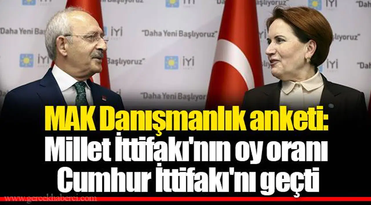 MAK Danışmanlık anketi: Millet İttifakı'nın oy oranı Cumhur İttifakı'nı geçti