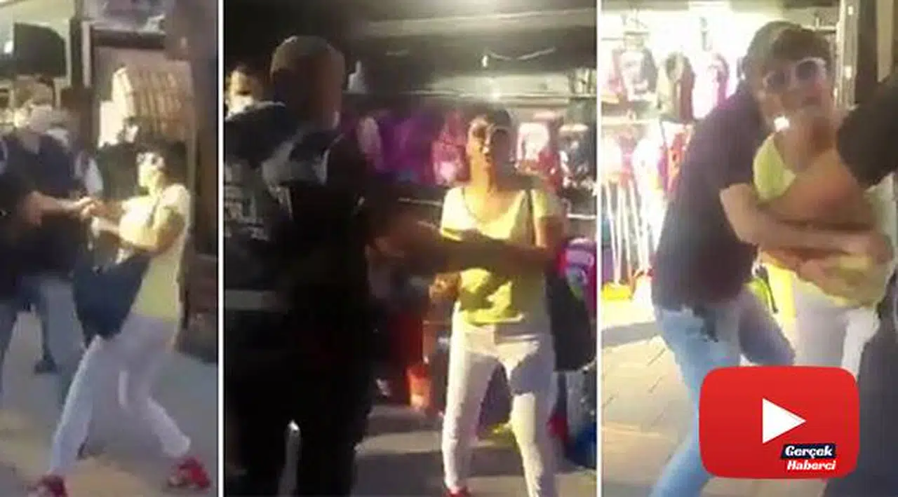 Maske takmamak için polise direnen kadına hemcinsinden görülmemiş tepki...