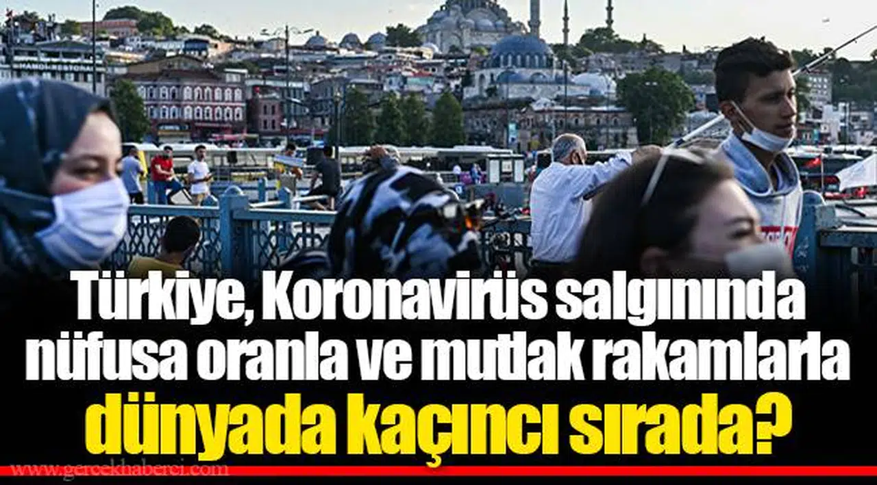 Türkiye, Koronavirüs salgınında nüfusa oranla ve mutlak rakamlarla dünyada kaçıncı sırada?