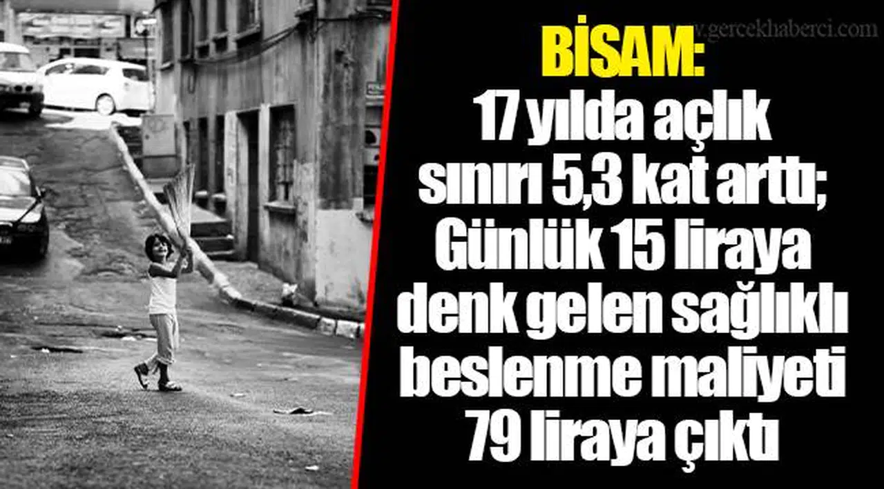 BİSAM: 17 yılda açlık sınırı 5,3 kat arttı; Günlük 15 liraya denk gelen sağlıklı beslenme maliyeti 79 liraya çıktı