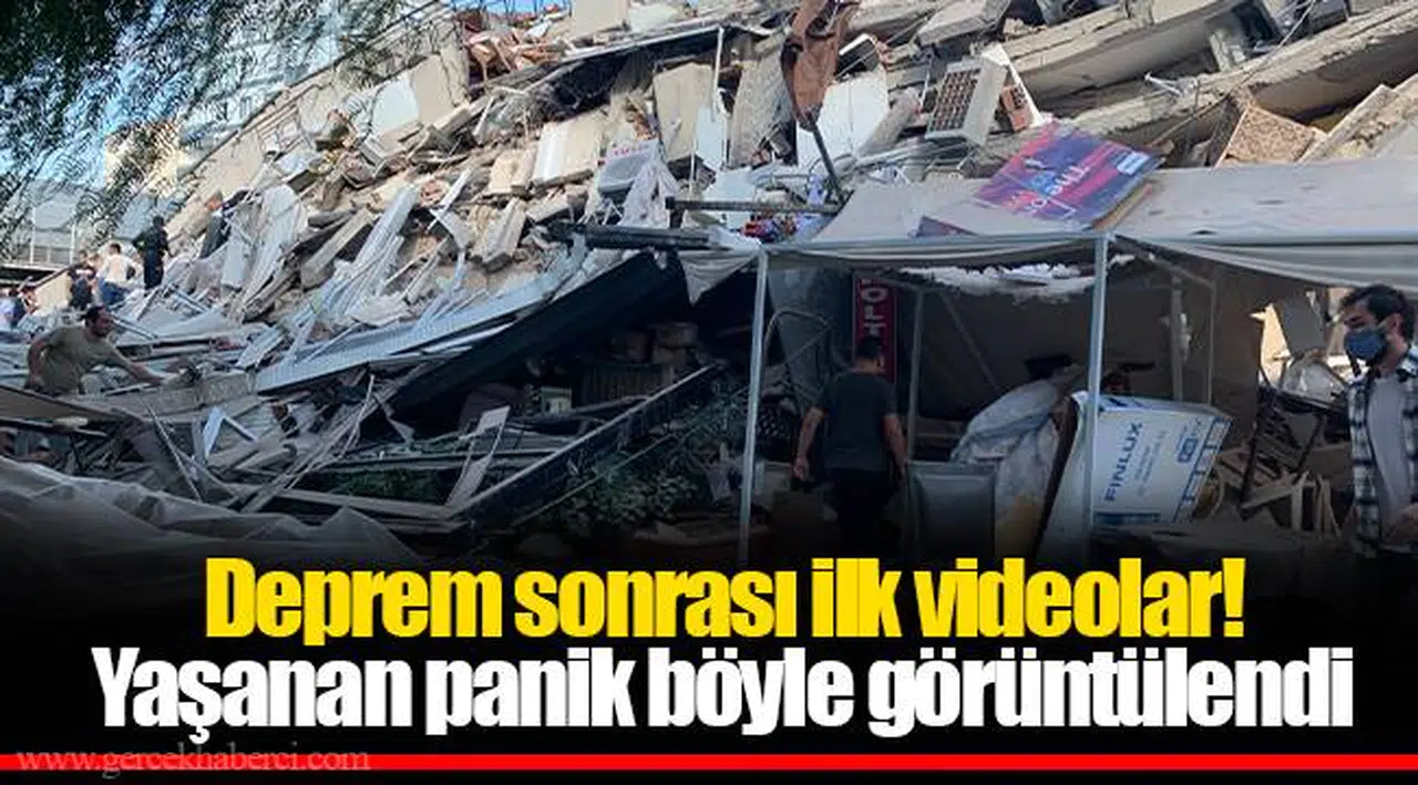 Deprem sonrası ilk videolar! Yaşanan panik böyle görüntülendi