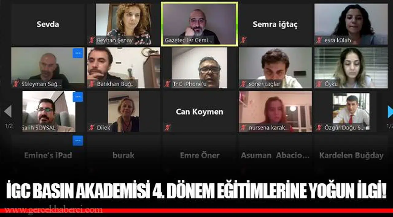 İGC BASIN AKADEMİSİ 4. DÖNEM EĞİTİMLERİNE YOĞUN İLGİ!