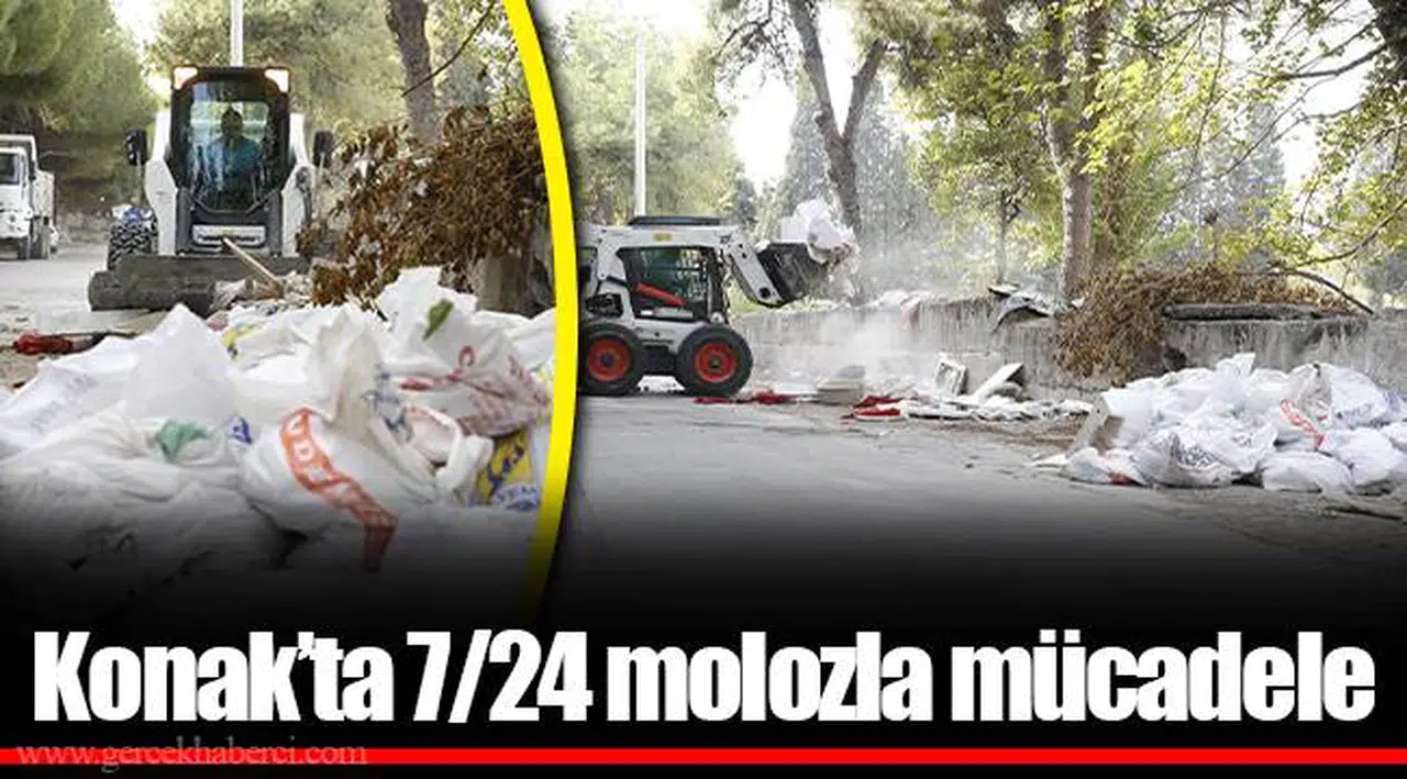 Konak’ta 7/24 molozla mücadele
