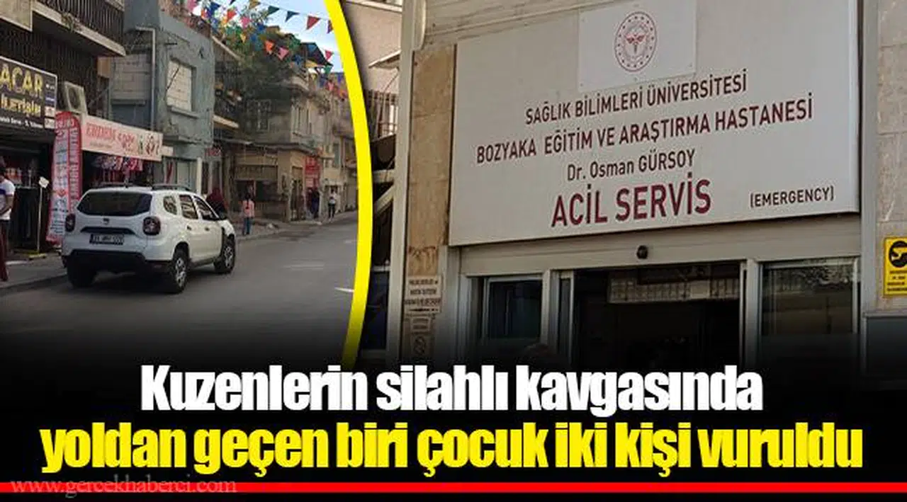 Kuzenlerin silahlı kavgasında yoldan geçen biri çocuk iki kişi vuruldu