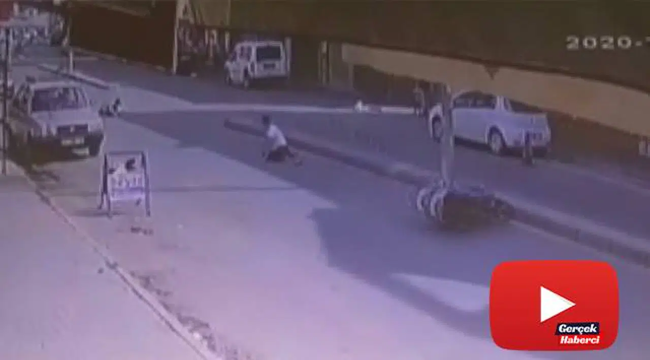 Motosiklet yayaya çarpıp kaçtı