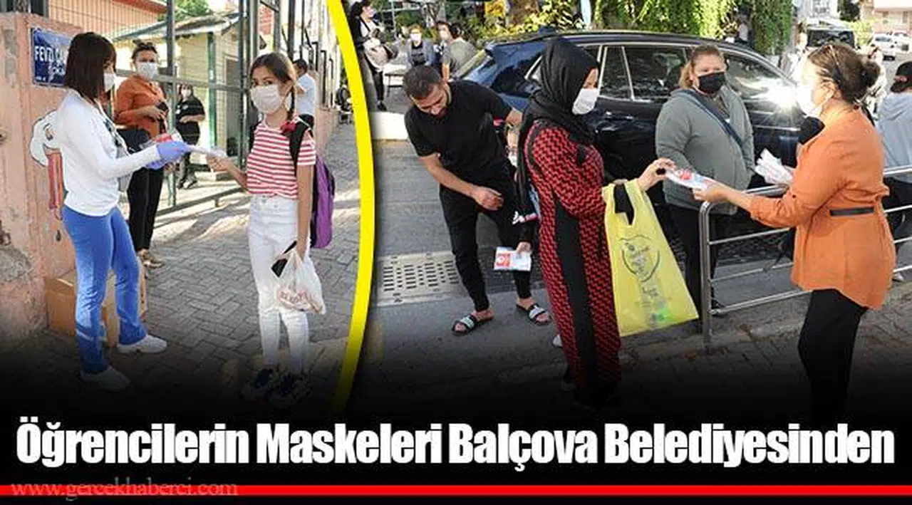 Öğrencilerin Maskeleri Balçova Belediyesinden