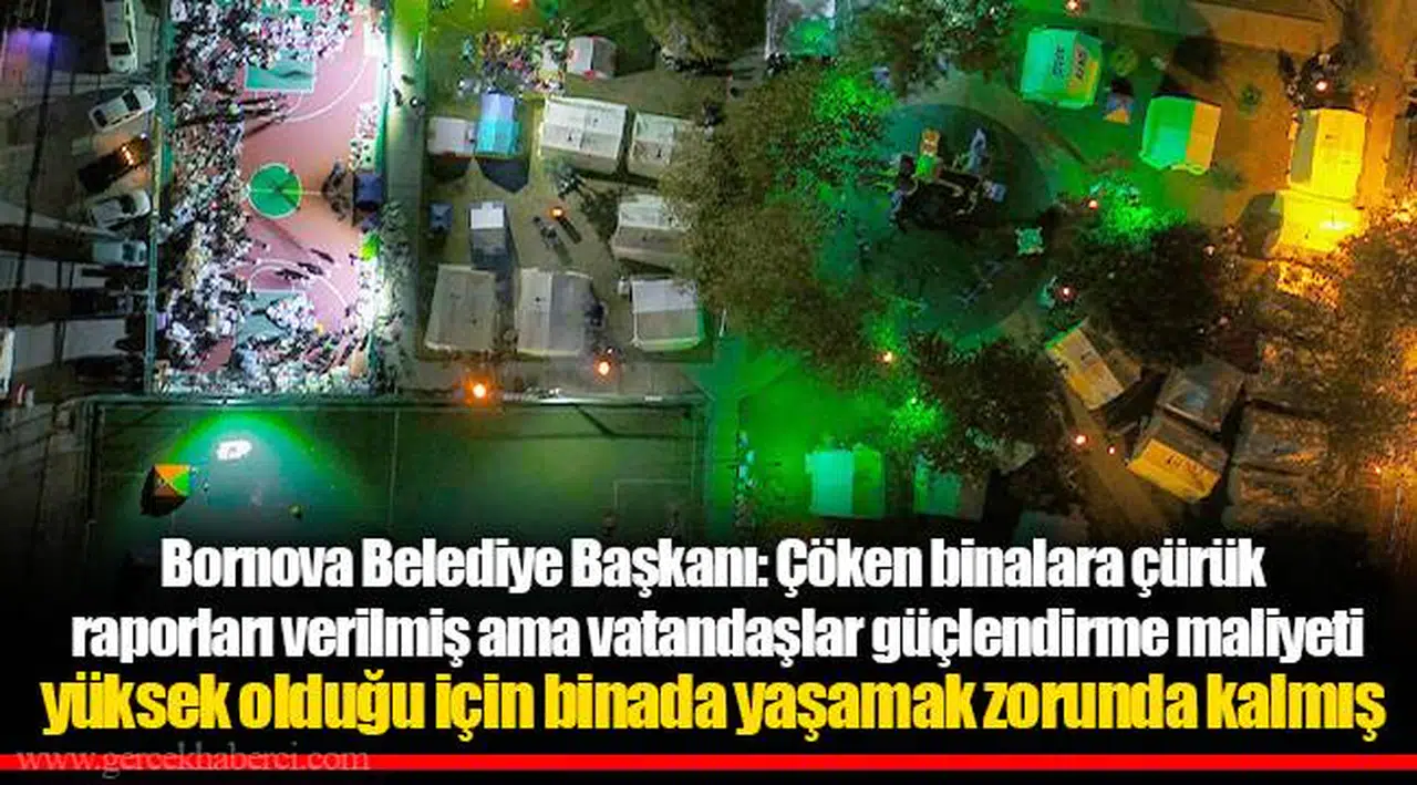 Bornova Belediye Başkanı: Çöken binalara çürük raporları verilmiş ama vatandaşlar güçlendirme maliyeti yüksek olduğu için binada yaşamak zorunda kalmış