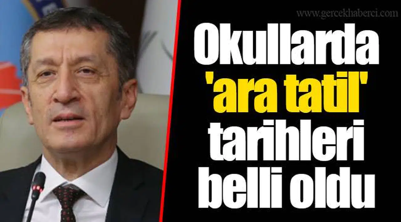 Okullarda 'ara tatil' tarihleri belli oldu
