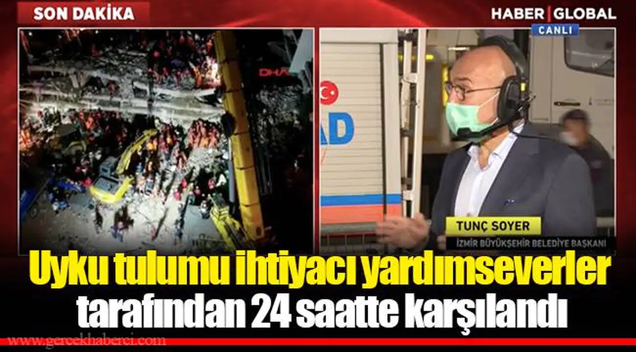 Uyku tulumu ihtiyacı yardımseverler tarafından 24 saatte karşılandı
