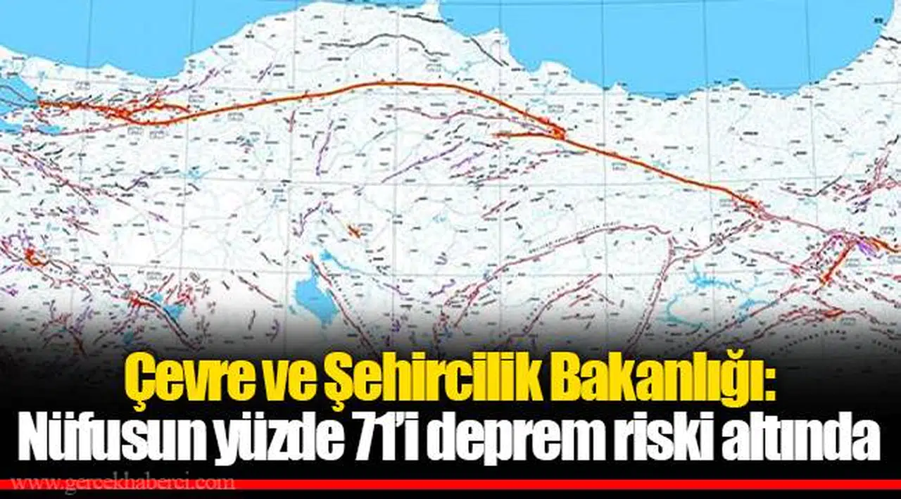 Çevre ve Şehircilik Bakanlığı: Nüfusun yüzde 71’i deprem riski altında