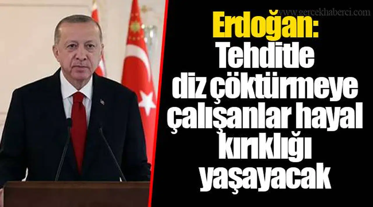 Erdoğan: Tehditle diz çöktürmeye çalışanlar hayal kırıklığı yaşayacak