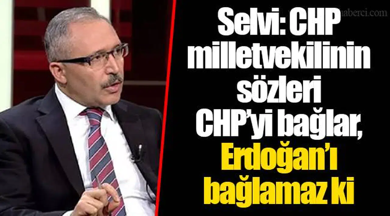 Selvi: CHP milletvekilinin sözleri CHP’yi bağlar, Erdoğan’ı bağlamaz ki