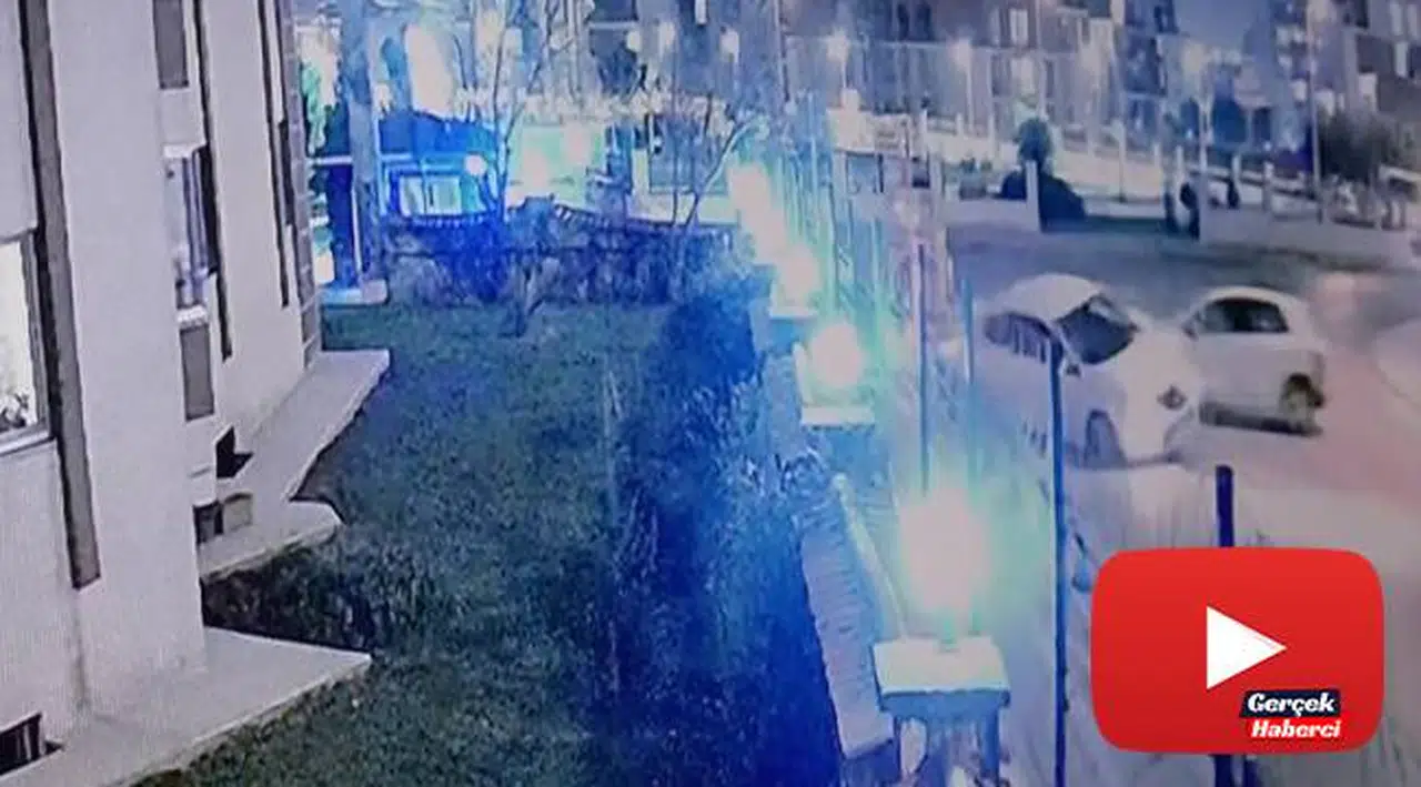 Bir kişinin yaralandığı kaza güvenlik kamerasında