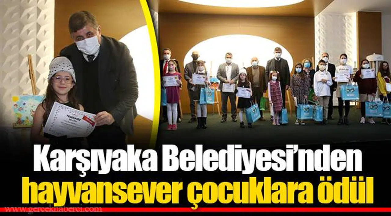 Karşıyaka Belediyesi’nden hayvansever çocuklara ödül 