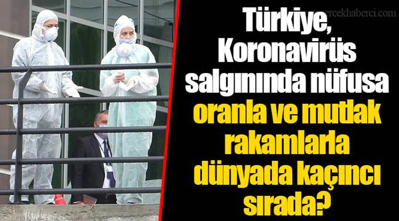 Türkiye, Koronavirüs salgınında nüfusa oranla ve mutlak rakamlarla dünyada kaçıncı sırada?