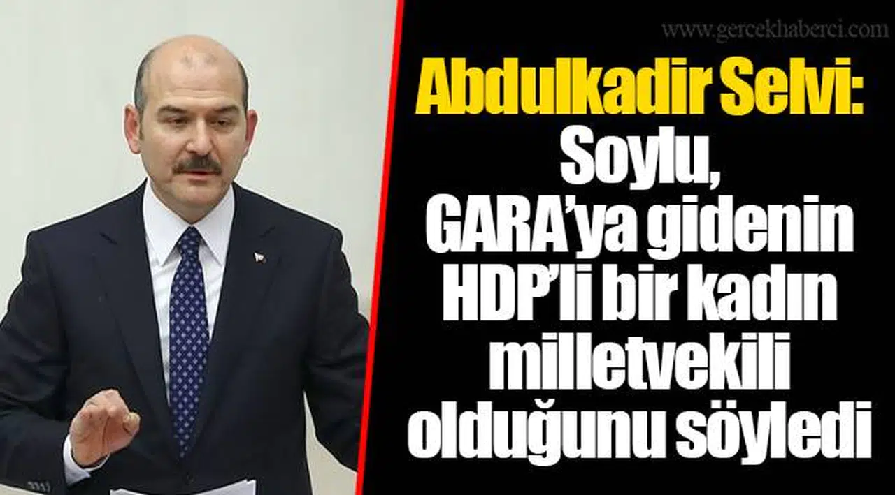 Abdulkadir Selvi: Soylu, GARA’ya gidenin HDP’li bir kadın milletvekili olduğunu söyledi