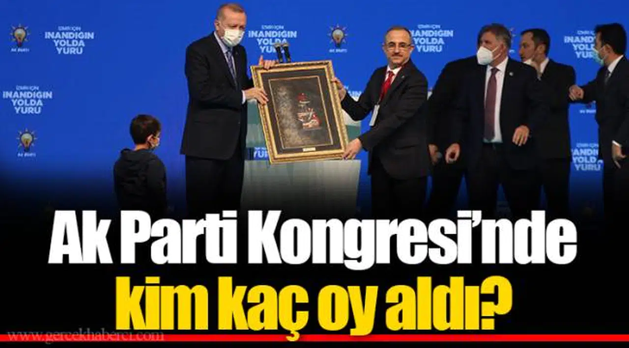 Ak Parti Kongresi’nde kim kaç oy aldı?