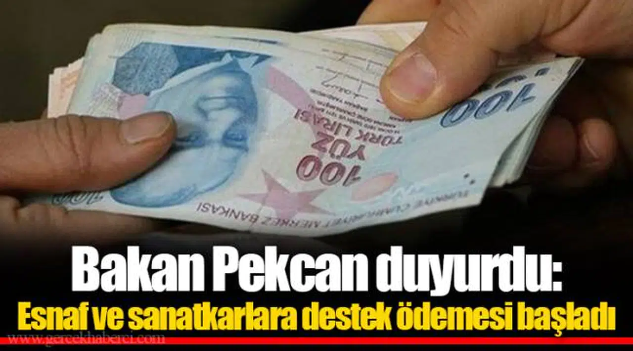 Bakan Pekcan duyurdu:  Esnaf ve sanatkarlara destek ödemesi başladı