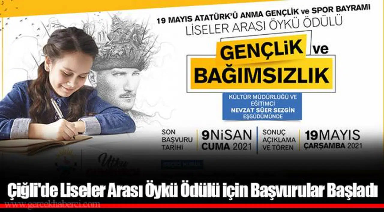 Çiğli'de Liseler Arası Öykü Ödülü için Başvurular Başladı