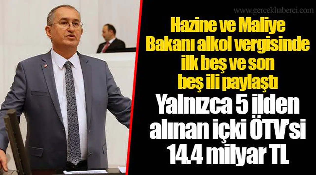 Hazine ve Maliye Bakanı alkol vergisinde ilk beş ve son beş ili paylaştı