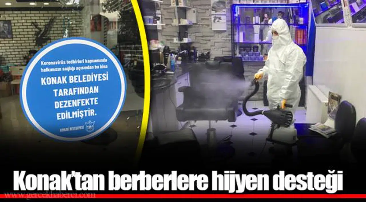 Konak’tan berberlere hijyen desteği