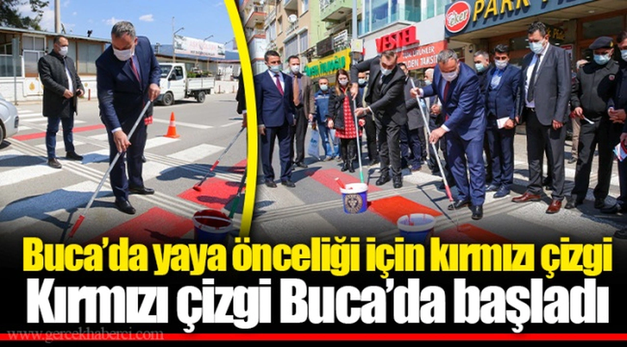 Buca’da yaya önceliği için kırmızı çizgi Kırmızı çizgi Buca’da başladı