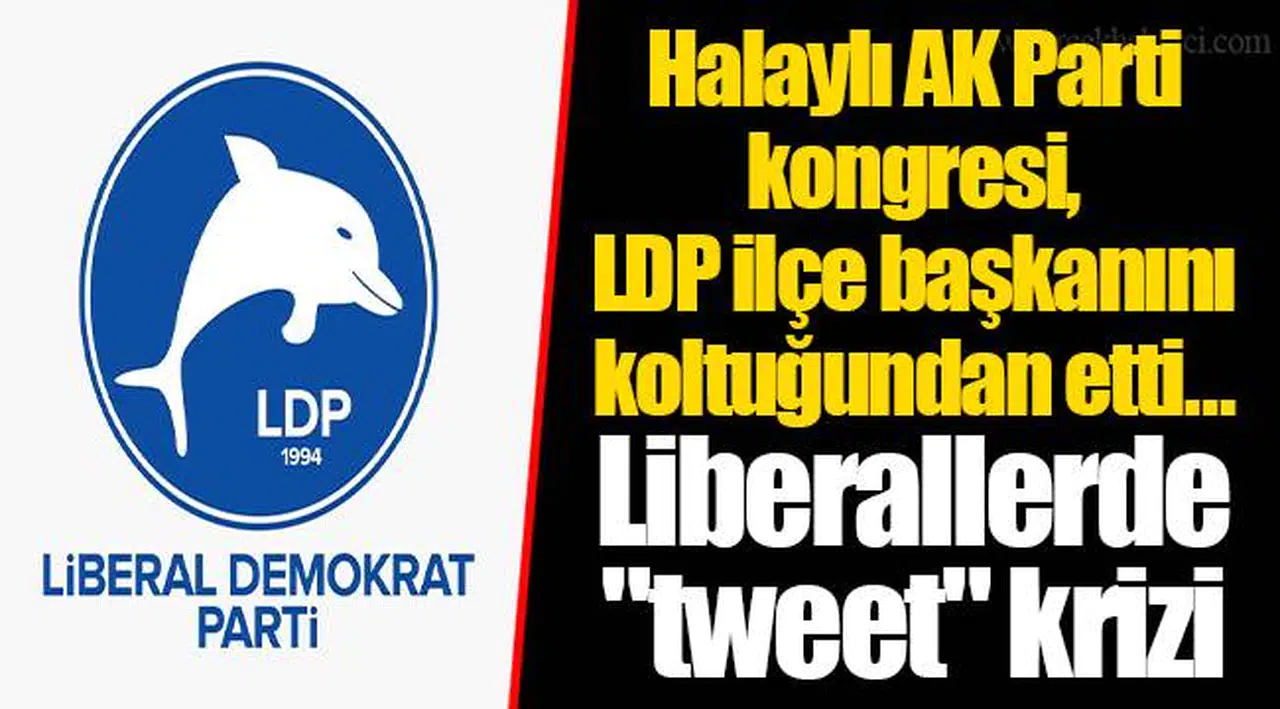 Halaylı AK Parti kongresi, LDP ilçe başkanını koltuğundan etti… Liberallerde "tweet" krizi