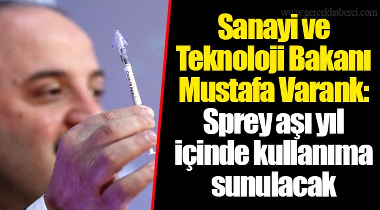 Sanayi ve Teknoloji Bakanı Mustafa Varank: Sprey aşı yıl içinde kullanıma sunulacak